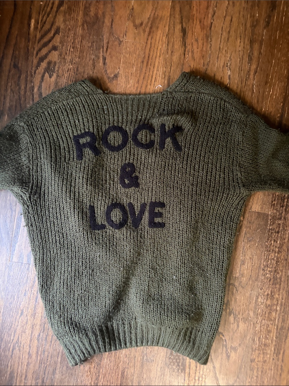 Rock & Love Olive Knit Women's Sweater Cardigan